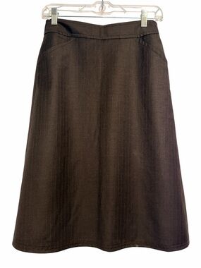 J. Crew Grey A-Line Skirt With Subtle Pinstripes Women’s Size 0